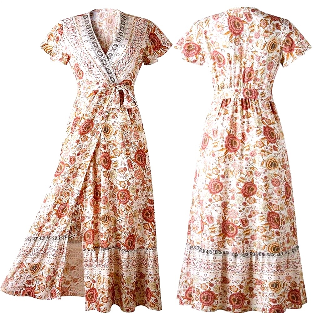 Floral Wrap Dress